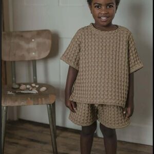 The Simple Folk Kids Waffle Knit Set